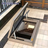 Fenêtre de toit en aluminium insonorisée moderne Rogenilan, double vitrage isolant, verre trempé pour sous-sol