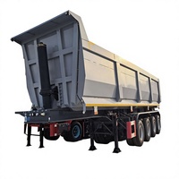 Semi-remorque benne à 3 essieux en acier de 60 mètres cubes avec une capacité de charge supérieure à 30 tonnes pour le transport de clinker et de gravier