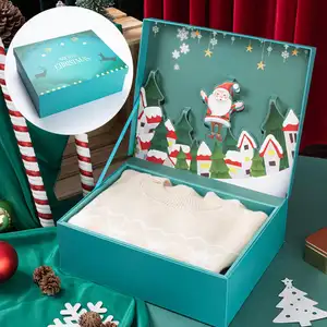 Ingrosso regalo pratico tridimensionale di natale nella scatola vuota di imballaggio del regalo di compleanno rosso netto a sorpresa del vento