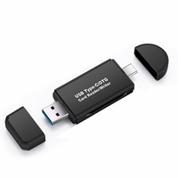 YC320 OTG OTG 1 kart okuyucu tip C 3.0 sürüm USB mikro USB 2.0 Combo 2 yuvası TF USB kart okuyucu kart okuyucu siyah yüksek hızlı adaptör Hub