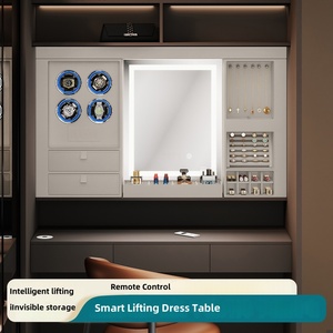 <span class=keywords><strong>Coiffeuse</strong></span> moderne intelligente miroir éclairé par LED <span class=keywords><strong>accessoires</strong></span> <span class=keywords><strong>de</strong></span> garde-robe intelligents pour chambre salle <span class=keywords><strong>de</strong></span> bain panneau <span class=keywords><strong>de</strong></span> bois <span class=keywords><strong>de</strong></span> stockage en métal - Product Image 2