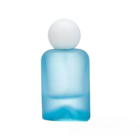 Bouteille de parfum en verre de parfum à fond volcanique coloré givré personnalisé de luxe de 30ml 50ml 100ml avec bouchon à bille