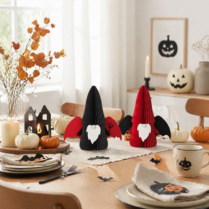 Décoration pliable écologique Halloween : Démon, Leprechaun, Gnome, Elfe – Ornements 3D en papier nid d'abeille pour fêtes, maison et vitrine - Product Image 6