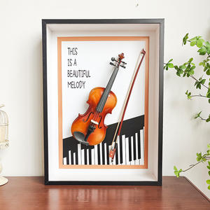 Cadre minimaliste pour <span class=keywords><strong>violon</strong></span>, en panneau de densité épaissi, cadre creux, matériel musical, peinture <span class=keywords><strong>d</strong></span>écorative, cadre 3D, chambre <span class=keywords><strong>d</strong></span>'enfant - Product Image 6