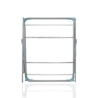 Porte-serviettes d'intérieur et d'extérieur en métal, 3 niveaux, cintre à linge pliable