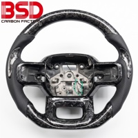Volant en fibre de carbone forgé de style sport personnalisable pour Ford Raptor F150 XLT 2019-2025