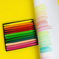 Vente directe du fabricant 6 12 24 36 couleurs crayons de cire jumbo lavables à la main pour enfants peinture