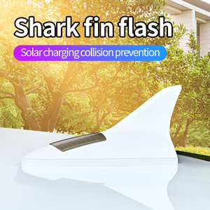 Xe trang trí đèn năng lượng mặt trời vây cá mập ăng ten mái và phía sau cánh sửa đổi Đèn chống rear-End LED nhấp nháy 8 đèn - Product Image 2