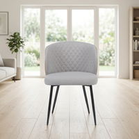 Fauteuil de salon minimaliste rembourré en sherpa avec un tissu en lin doux et résistant et des pieds en bois