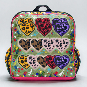 Patchs thermocollants en PVC pour sacs, en tissu non tissé écoresponsable fait main, avec cœurs brodés de 6 cm et sequins, STANDLAR - Product Image 3
