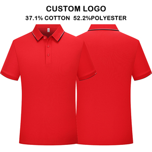 High Acetate Knitted <strong>T</strong>-<strong>Shirt</strong> Colored Solid Pattern Crew-Neck Short-Sleeve Design Embroidered Logo Custom Blended Pique - Product Image 2