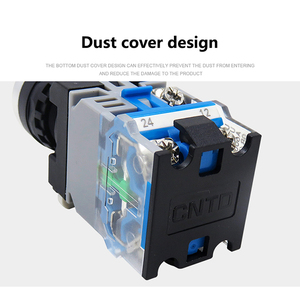 Botón de reinicio automático blanco con luz, uno encendido y uno <span class=keywords><strong>apagado</strong></span>, botón de control de inicio de 22mm de diámetro, AC/DC24V Ten No Nc Switch CNTD 10A - Product Image 4