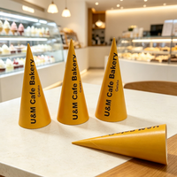 Coupelles à glace en papier jetables VIC à paroi simple, qualité alimentaire, enduites imperméables, diamètre 3,8 cm, longueur 9,5 cm, avec logo personnalisé, pour boissons froides