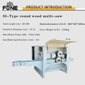 FONE 35 Type Heavy-Duty Log Multi-blade <strong>Saw</strong> 77KW - Suitable for Thick Log Processing - Product Image 2