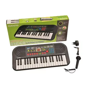 Piano de juguete multifuncional teclado electrónico de 37 teclas con micrófono