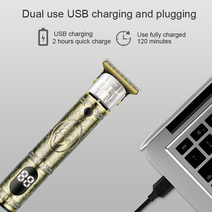 DL-1317 Thông Minh Chuyên Nghiệp LCD Hair Salon Barber Cordless Minh Bạch Tóc Clipper Cho Người Đàn Ông - Product Image 5