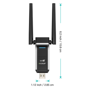 Adaptador <span class=keywords><strong>USB</strong></span> Externo WiFi 6 EP-AX1693S, 1800 Mbps, Doble Banda 2.4G/5GHz, Dongle Inalámbrico 802.11AX, <span class=keywords><strong>USB</strong></span> 3.0 para Windows 11, en Existencia - Product Image 2