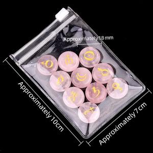 Juego de 10 Discos Redondos de Cristales Curativos con Símbolos del Sistema Solar, Gemas Talladas, Cristales Grabados para Decoración de Oficina y Hogar - Product Image 3