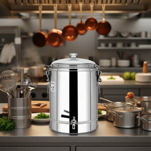 หม้อสแตนเลส DB ขนาด 35 ลิตร พร้อมฝาแก้วและก๊อกสำหรับจ่ายเครื่องดื่มร้อนเย็น - Product Image 2