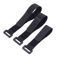 Bande auto-agrippante noire 100 % nylon élastique refermable, forte adhérence, auto-adhésive double face, écologique, résistante à la chaleur
