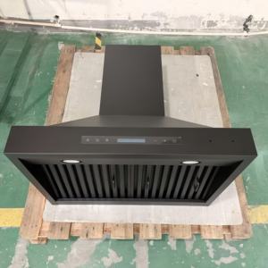 Hotte aspirante murale encastrée de 30 po, 1000 m³/h, avec télécommande et contrôle électronique tactile, en acier inoxydable noir, pour usage hôtelier - Product Image 6