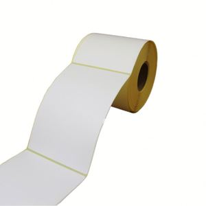 Etiquetas Adhesivas Holográficas Térmicas Amarillas Personalizadas al por Mayor de 100*150 mm, Etiquetas de Papel para Supermercados, Etiquetas Retráctiles con Código de Barras - Product Image 1