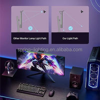 Barra de Iluminación LED Moderna de Aluminio con Alimentación por CC para PC/Laptop/TV con WiFi y Control Táctil - Lámpara de Escritorio con Protección Ocular