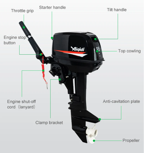 Moteur de bateau personnalisé 9,8 CV T9.8 7,2 kW 169 cm³ 5500 tr/min avec arbre court/long - Product Image 3