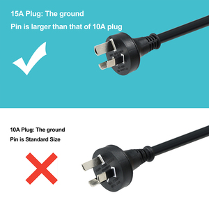 สายไฟ AU SAA ปลั๊ก 3 ขาแบบออสเตรเลีย ปลายสายเปลือย สำหรับอุปกรณ์ไฟฟ้า - Product Image 4