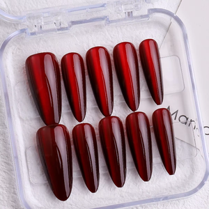 10 Piezas de <span class=keywords><strong>Uñas</strong></span> Postizas <span class=keywords><strong>Francesas</strong></span> Hechas a Mano con Flores 3D en Caja Transparente, Puntas de <span class=keywords><strong>Uñas</strong></span> Largas en <span class=keywords><strong>Forma</strong></span> de <span class=keywords><strong>Almendra</strong></span> - Product Image 3