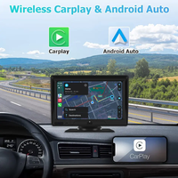 Monitor Mobil 7 Inci Wireless Carplay Android Auto 1080P Dash Cam BT FM Kamera Belakang Layar Sentuh