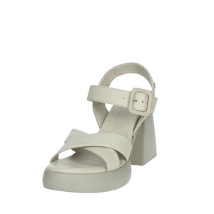 Sandali da donna con tacco grigio scarpe da sposa con cinturino alla caviglia 160793 con chiusura a punta o punta quadrata in pizzo - Product Image 6