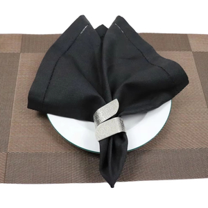 Nappe de table professionnelle en lin fait main 60x60cm avec ourlet double couture pour hôtels et restaurants - Product Image 1