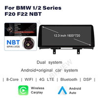 Pantalla Qled Android de 12.3 Pulgadas para bmw Serie 1 2 F20 F22 Nbt Cic Evo, Radio para Auto Android, Estéreo para Auto, Navegación GPS, Car Play