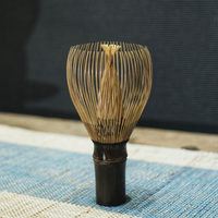 ZSTONDA Fouet à Matcha Chasen Fait Main en Bambou Écologique Japonais Mini Zhen Fouet à Matcha en Bambou Violet Zen Chasen Ensembles de Thé Vert Matcha