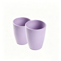 Ensemble de vaisselle pour enfants biodégradable au design moderne, tasses et mugs en céramique à base de coques de riz
