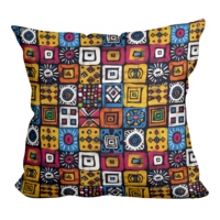 Housse de coussin personnalisable en satin, style bohème africain tribal, motif géométrique coloré, en tissu boueux, écologique, pour la maison et l'hôtel