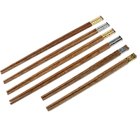 Çevre dostu çubuklarını, katı ahşap, tavuk kanatları, ahşap chopstickler, yüksek dereceli metal kafa restoran çubuklarını
