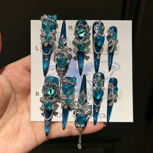 Prensa de diamante de industria pesada de primera calidad hecha a mano en <span class=keywords><strong>uñas</strong></span> esmaltadas <span class=keywords><strong>uñas</strong></span> <span class=keywords><strong>doradas</strong></span> <span class=keywords><strong>uñas</strong></span> artificiales versátiles - Product Image 4