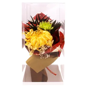 Japanese Style Natural Material Yellow Flower Bouquet For Home Decoration