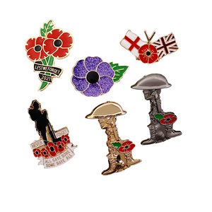 2026 Xu Hướng Nhà Máy Tùy Chỉnh Tráng Men <span class=keywords><strong>Poppy</strong></span> Hoa Ve Áo <span class=keywords><strong>Pin</strong></span> Lễ Hội Ngày Quà Tặng Lưu Niệm Trâm Cài Kim Loại Thủ Công Huy Hiệu Cho Cô Gái - Product Image 1