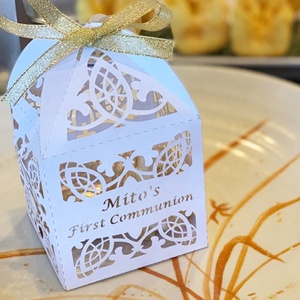 Cajas de Regalo para bautizo, recuerdo de primera comunión, corte láser - Product Image 2