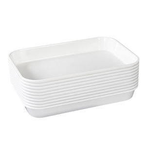 Braised food display tray, braised food tray, white rectangular commercial deep <b>plate</b> made of <b>melamine</b> plastic, suitable for - Product Image 2