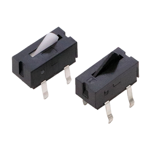 Interruptor de límite triangular KFC-V-08A con mango negro/blanco, microinterruptor táctil de 4 pines para detección y reinicio con detección de recorrido - Product Image 1