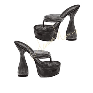 Personaliza el Logotipo de Zapatos de Mujer con Diseños Simples Gratuitos, Sandalias de Tacón Alto para Mujer - Product Image 3
