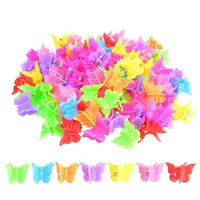 Kids Mini Butterfly Hair Claw Clips Hairpins Handmade Plastic PC Colorful Hair Claw Clips For Kids Girls