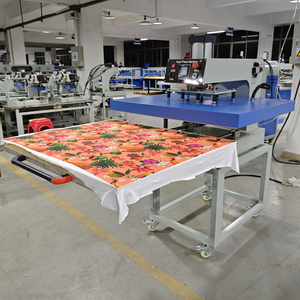 Mesin <span class=keywords><strong>Press</strong></span> Panas Format Besar 100*120 80*100 70*90cm Semi-otomatis Dua Stasiun Mesin Transfer Panas Sublimasi - Product Image 1