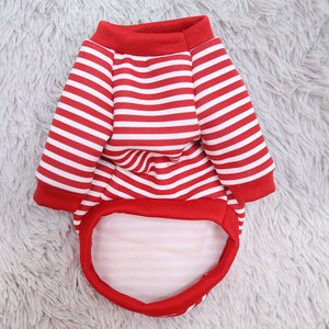Shine Pocket Bear Pet Hoodie Striped Fleece-Lined Winter Dog <b>Cat</b> <b>Clothes</b> - Product Image 4