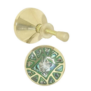 Modern Designed <b>Rainbow</b> Shell Drawer Pull Handle Gold Mother of Pearl Knob for Kitchen Bathroom & Living Room Wardrobe Cabinets - Product Image 1