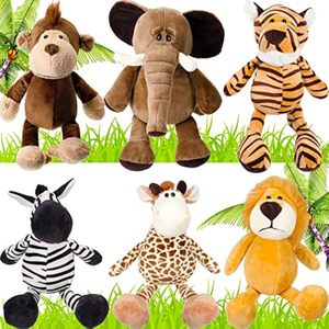 Peluches Personalizados de Animales DE LA Selva ODM PP Algodón Tigre Elefante Hipopótamo Ciervo Juguetes de Peluche Técnica Lavada para Aliviar el Estrés - Product Image 1